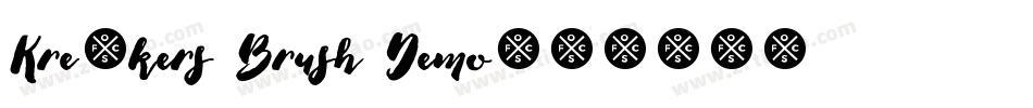 Kreakers Brush Demo字体转换
